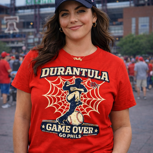 Phillies Jhoan Duran Durantula Phillies Shirt – Game Over Go Phils Tee | Philadelphia Baseball Fan T-Shirt