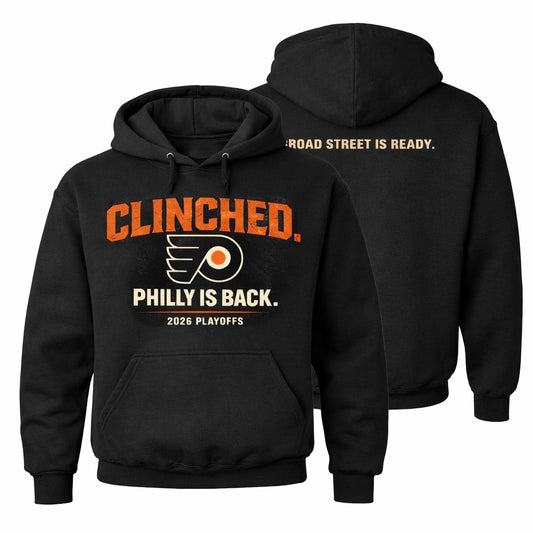 Philadelphia Flyers Clinched Playoffs Hoodie 2026 – Philly Is Back Hockey Sweatshirt, Broad Street Is Ready Hoodie