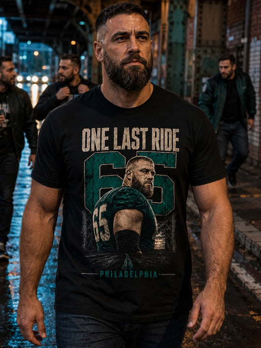 Lane Johnson One Last Ride Tee – Philadelphia No. 65 Shirt
