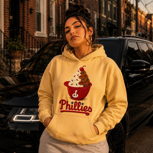 Cute Phillies Ice Cream Hoodie | Philadelphia Water Ice & Soft Serve Hoodie