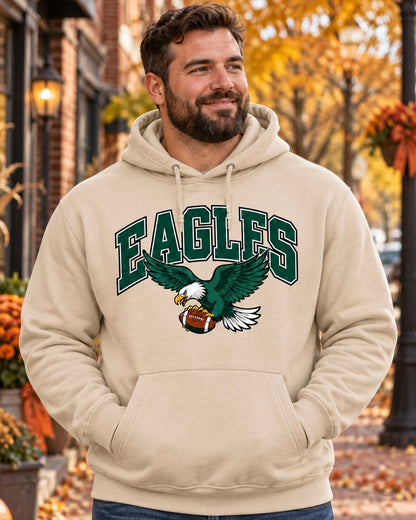 Philadelphia Eagles Vintage Eagle Hoodie – Sand