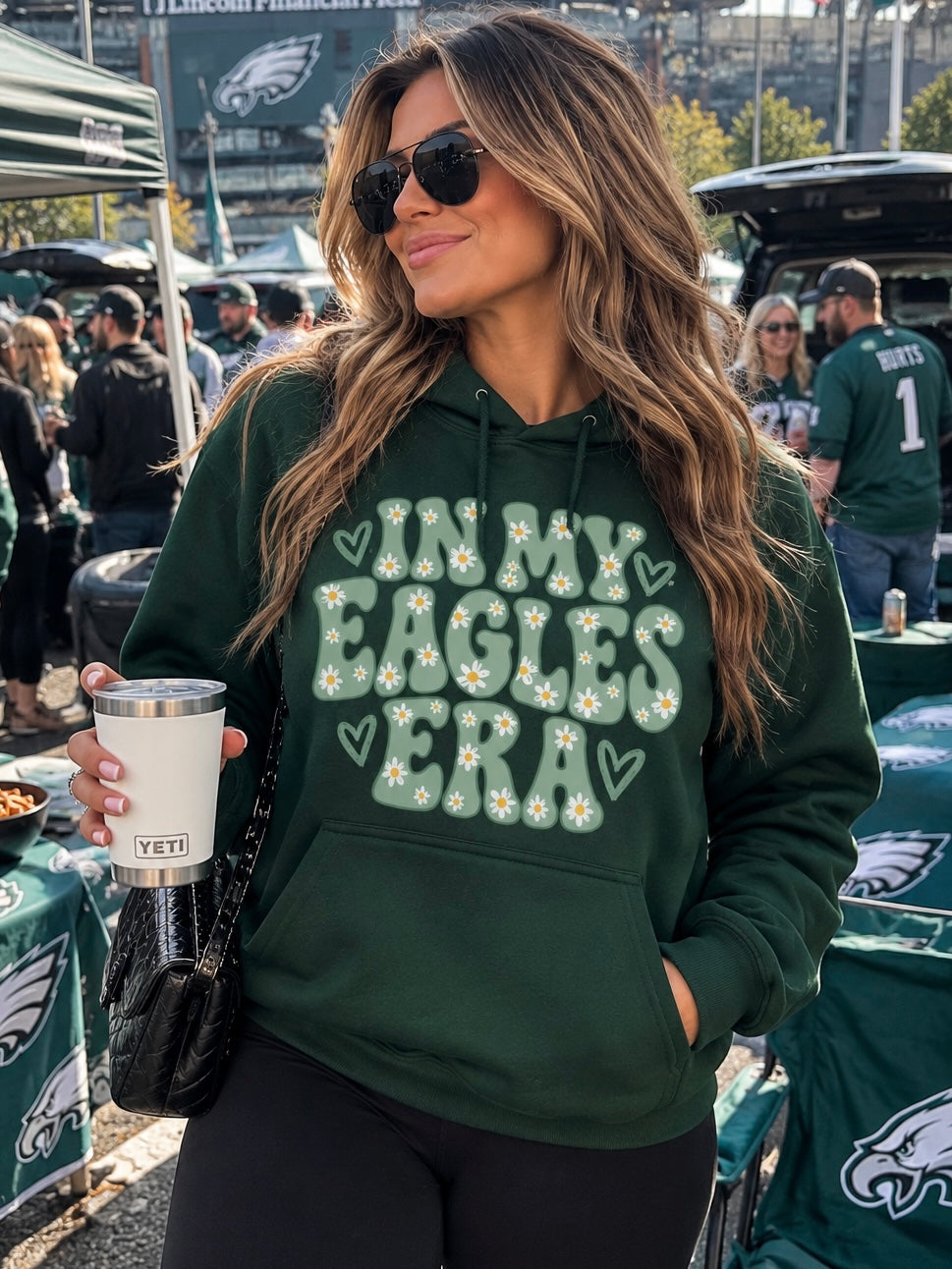 I’m In My Eagles Era Floral Philly Football Hoodie
