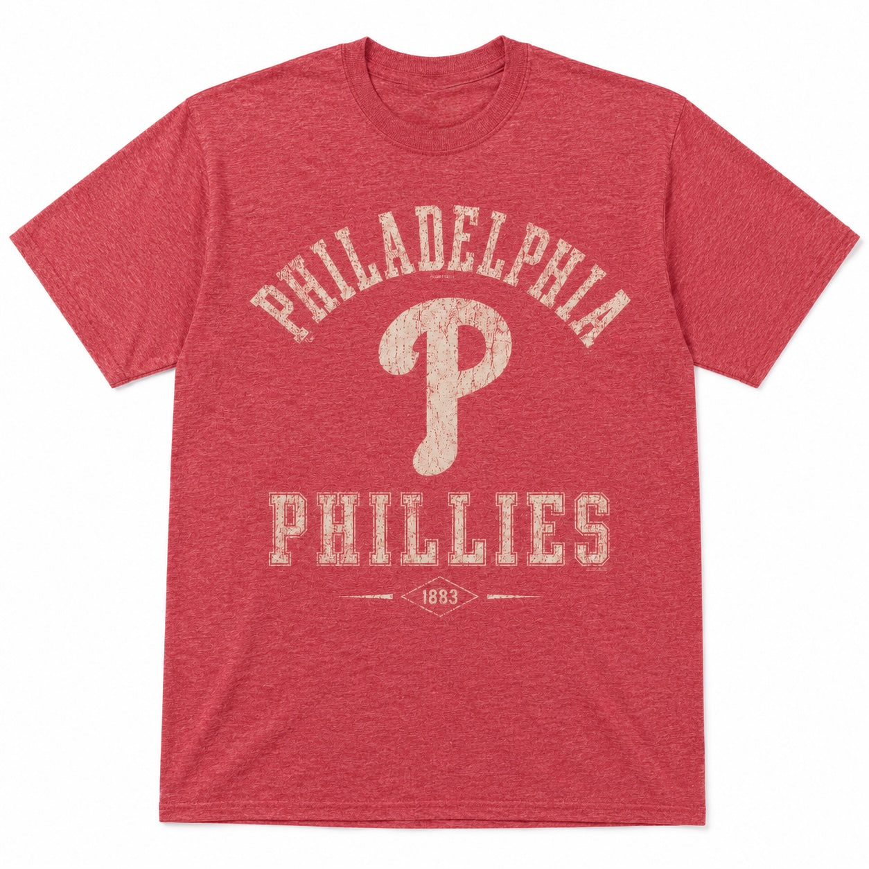 Philadelphia Phillies Vintage 1883 Heather Red Tee
