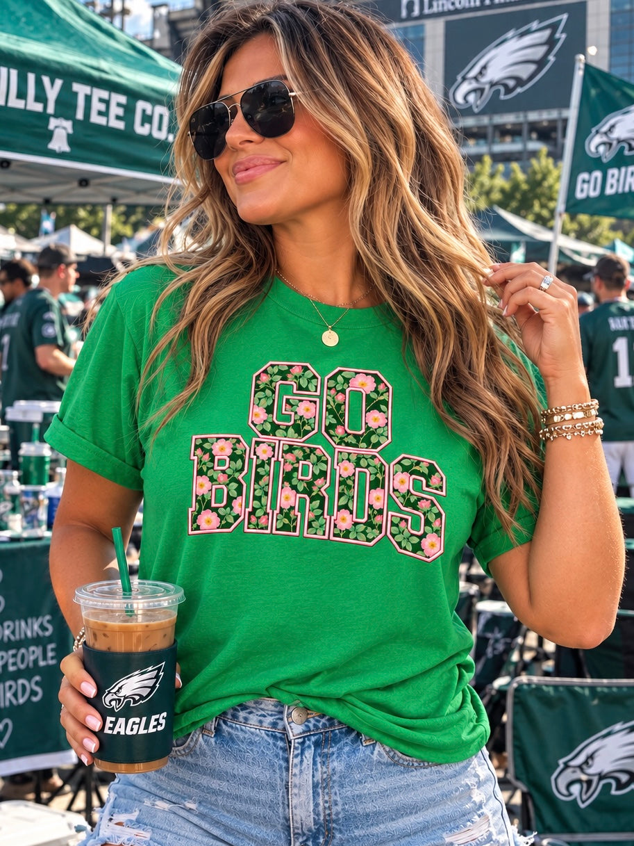 Go Birds Floral Philly Football Tee