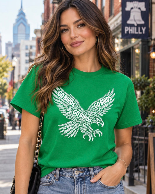 Go Birds Philadelphia Eagles Fan T-Shirt – Kelly Green