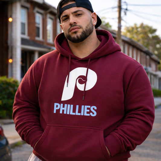 Philadelphia Phillies Maroon Pullover Hoodie – Classic Philly Baseball Fan Sweatshirt
