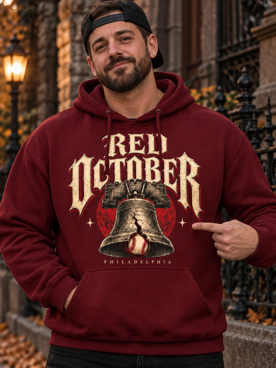 Red October Philadelphia Baseball Hoodie – Garnet | Limited 50
