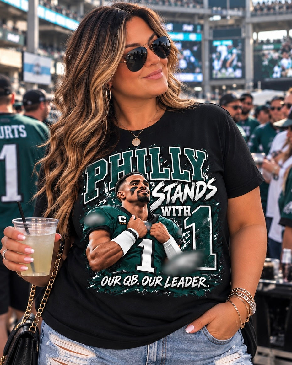 Limited Run: Jalen Hurts Eagles T-Shirt – Philly Stands With 1