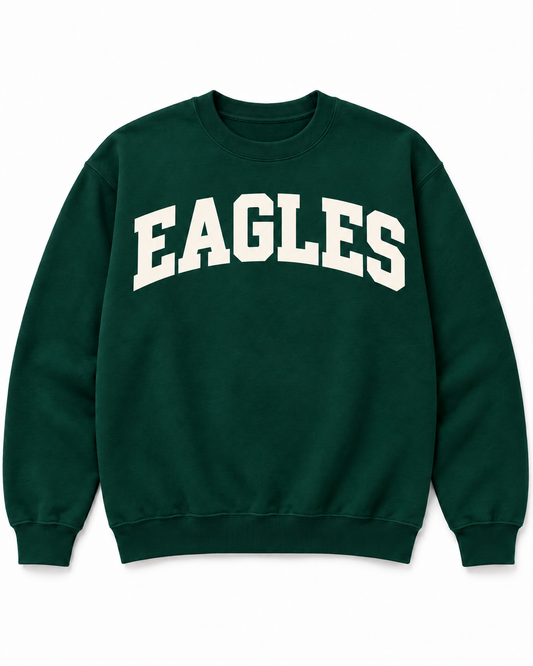Eagles Varsity Crewneck Sweatshirt – Forest Green