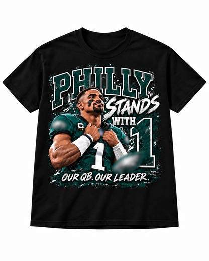 Limited Run: Jalen Hurts Eagles T-Shirt – Philly Stands With 1
