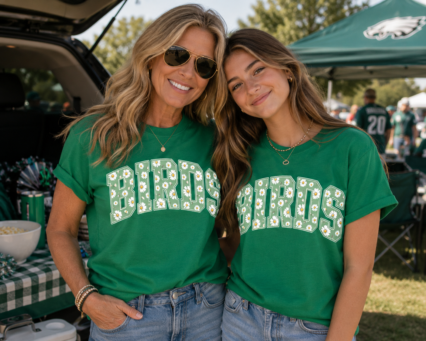 Birds Daisy Varsity Tee | Kelly Green Philadelphia Football Shirt