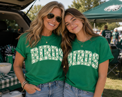Birds Daisy Varsity Tee | Kelly Green Philadelphia Football Shirt