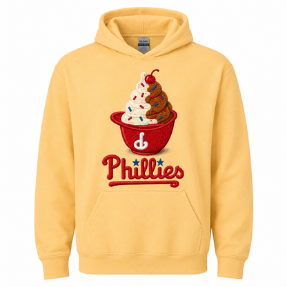 Cute Phillies Ice Cream Hoodie | Philadelphia Water Ice & Soft Serve Hoodie