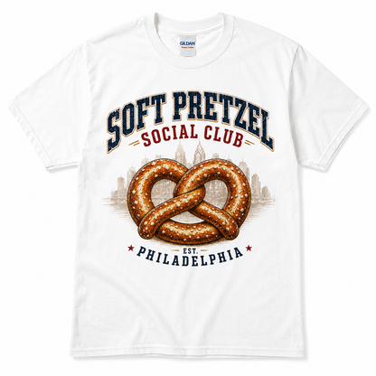 Soft Pretzel Social Club™ Philadelphia T-Shirt | Vintage Philly Pretzel Tee