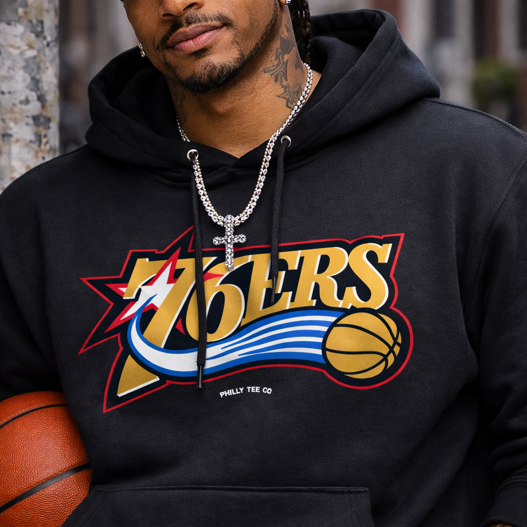 Philadelphia 76ers Sixers Basketball Vintage Hoodie