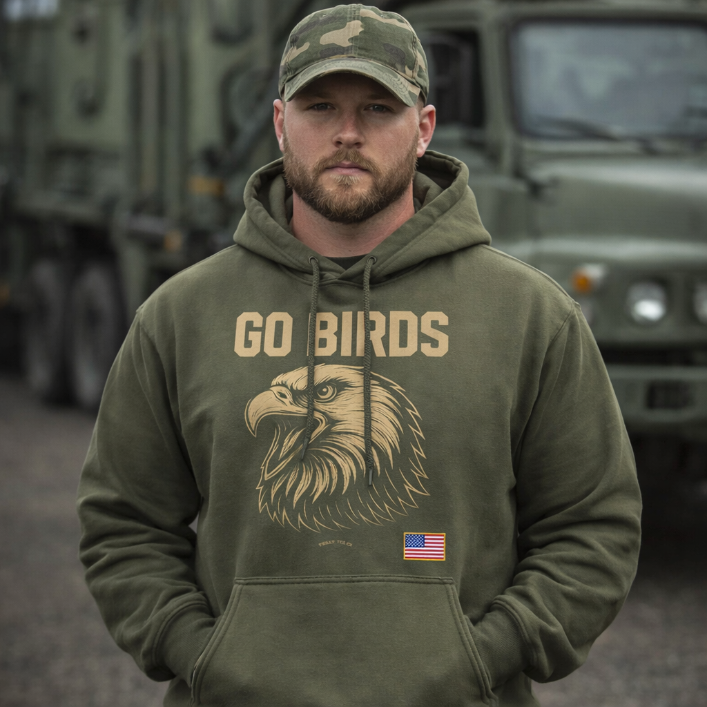 Go Birds Philadelphia Eagles Military Hoodie