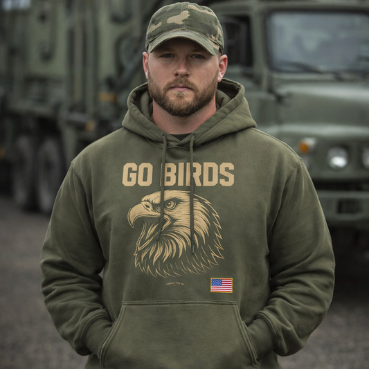 Go Birds Philadelphia Eagles Military Hoodie