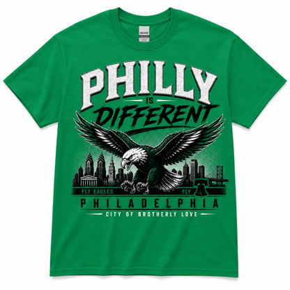 Philly Is Different™ Philadelphia Eagles T-Shirt | Philadelphia Football Fan Tee