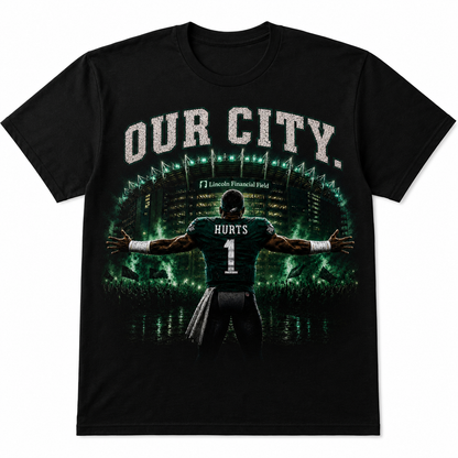 Our City Jalen Hurts T-Shirt | Philadelphia Football Tee | Eagles Fan Apparel