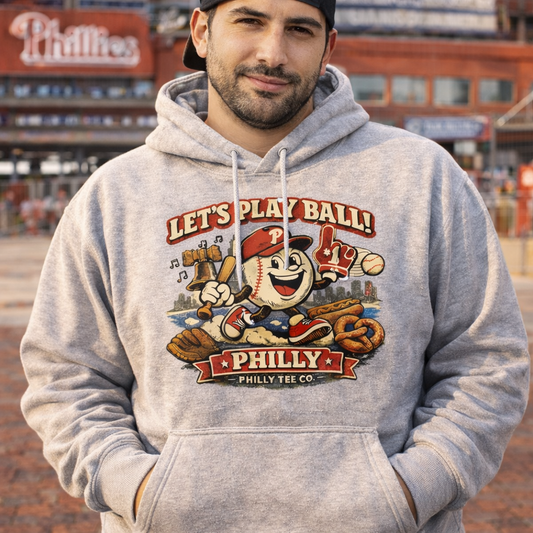 Vintage Phillies Philly Baseball Hoodie – Let’s Play Ball Retro Philadelphia Fan Sweatshirt