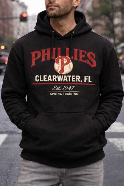 Phillies Clearwater Spring Training Hoodie – Vintage Philadelphia Baseball Hoodie