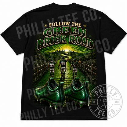 LIMITED RUN: There’s No Place Like Philly™ | Green Brick Road Eagles-Inspired Double-Sided T-Shirt | Philly Tee Co