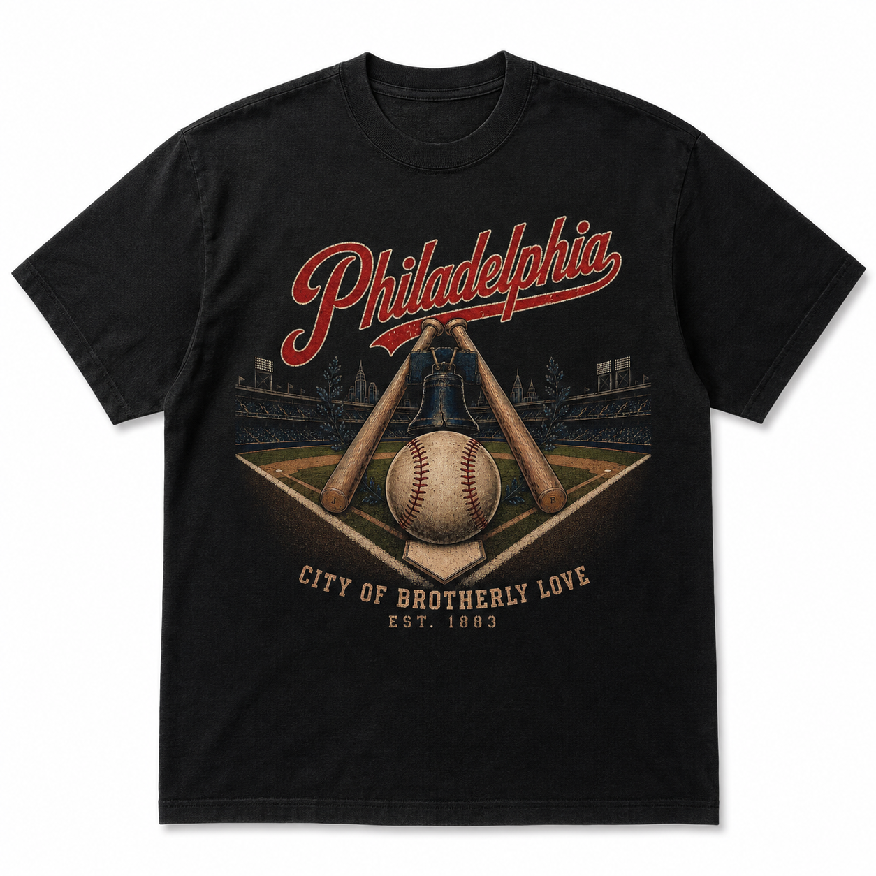 Philadelphia 1883 Tee – City of Brotherly Love Baseball Shirt