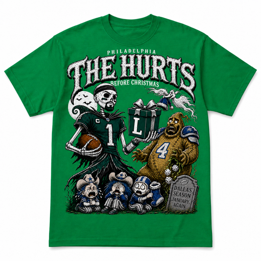 LIMITED DROP: The Hurts Before Christmas Tee – Philadelphia Football Holiday Shirt