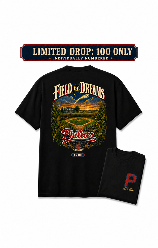 Phillies Field of Dreams Tee — Individually Numbered 1 of 100