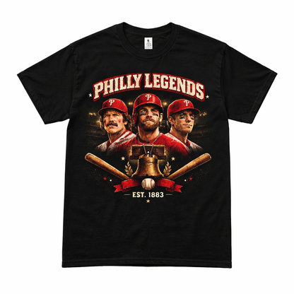 Philadelphia Phillies Legends T-Shirt – Schmidt Harper Utley Tribute | Vintage Phillies Shirt | Philly Baseball Tee