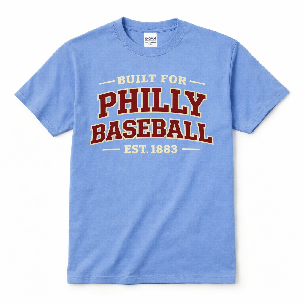 Philadelphia Phillies Powder Blue T-Shirt – Built For Philly Baseball EST 1883 Vintage Phillies Tee