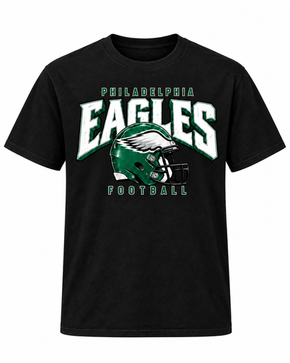 Philadelphia Eagles Helmet Graphic T-Shirt – Black