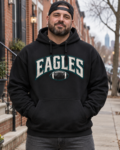 Philadelphia Eagles Hoodie – Vintage Football Design | Black