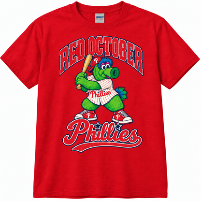 Phillies Red October Shirt – Phillie Phanatic Graphic Tee | Red