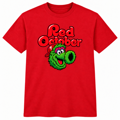 Red October Phanatic Bubble Print T-Shirt – Philadelphia Baseball Fan Tee