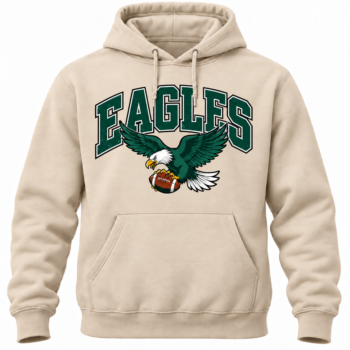 Philadelphia Eagles Vintage Eagle Hoodie – Sand