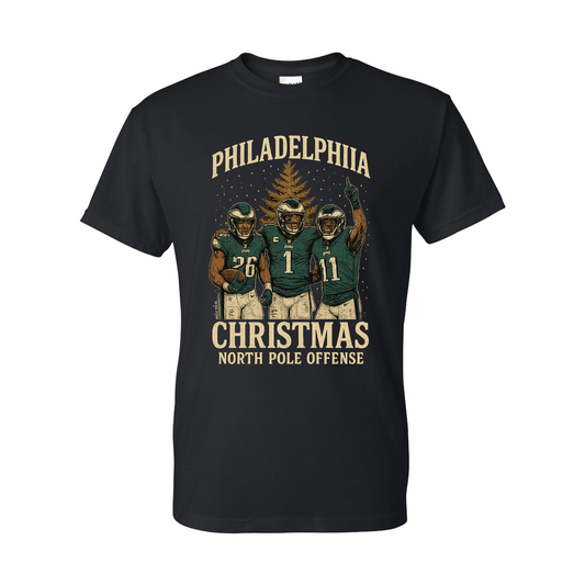 North Pole Offense – Philadelphia Eagles Christmas Tee