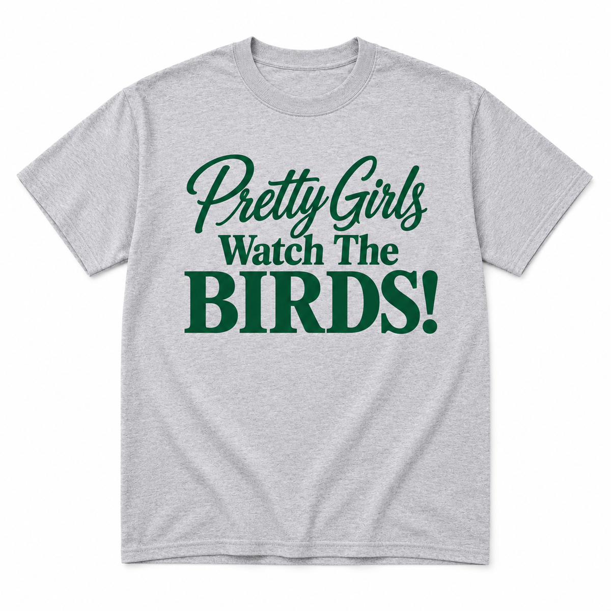 Pretty Girls Watch The Birds Philadelphia football T-shirt in Sport Gray and dark green