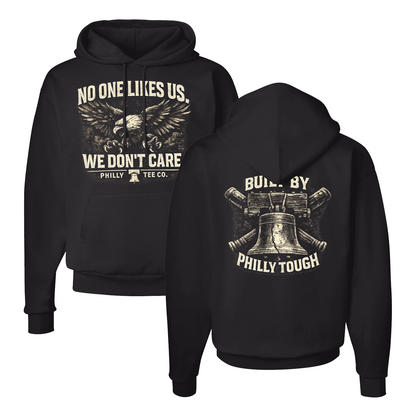 No One Likes Us We Don’t Care Hoodie – Philly Tough Black Hoodie | Philly Tee Co.