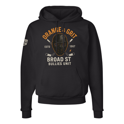 Broad St Bullies Unit Hoodie – Philly Hockey Grit Edition | Black Tactical Mask Design